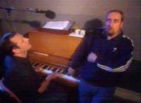 Mark Radcliffe plays the piano